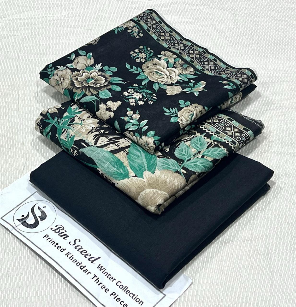 Bin Saeed Khaddar Printed Unstitched 3Piece D-065